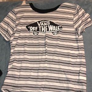 black and white striped vans shirt